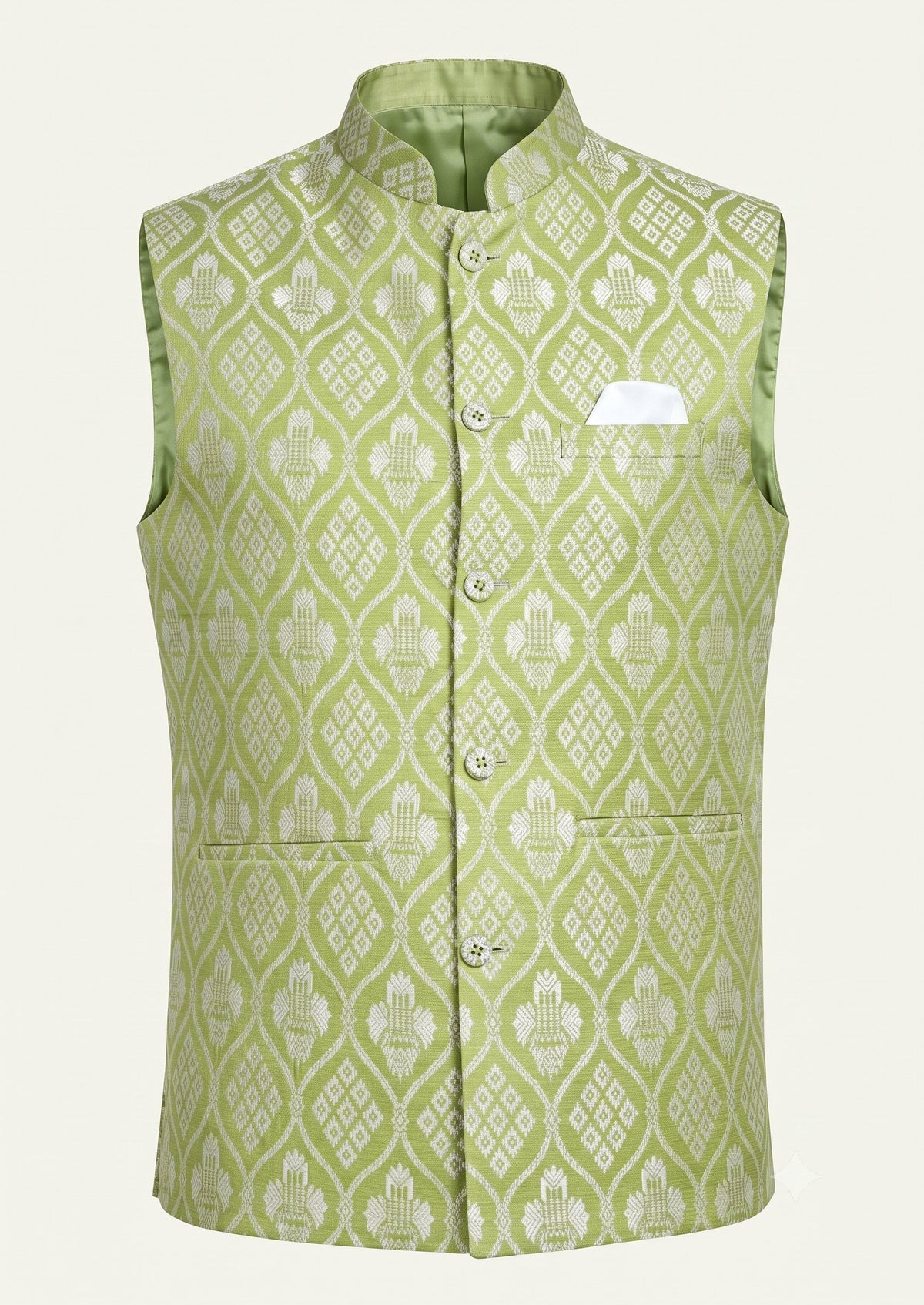 KPJ6010 Floral Designer Jacket with Pale Green Color