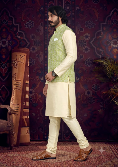 KPJ6010 Floral Designer Jacket with Pale Green Color
