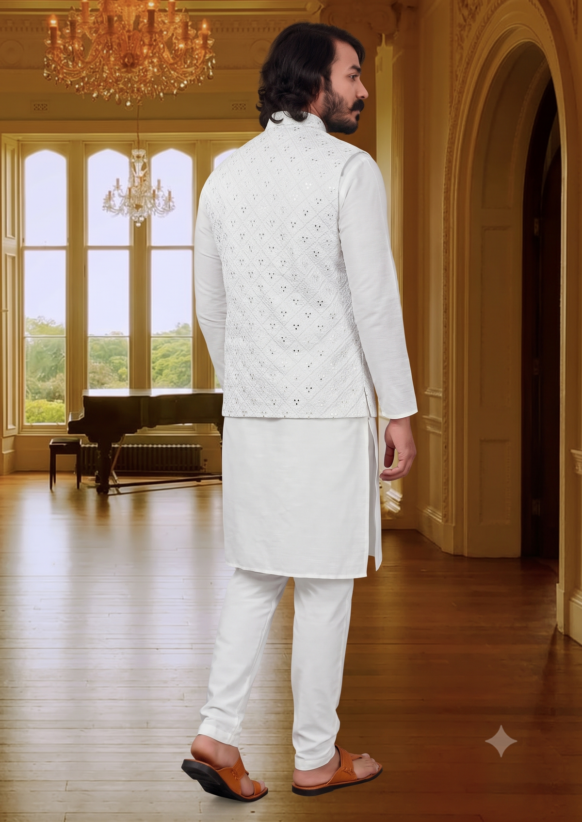 KPJ7010 White Mirror Designer Jacket