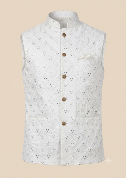 KPJ7010 White Mirror Designer Jacket