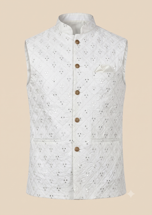 KPJ7010 White Mirror Designer Jacket