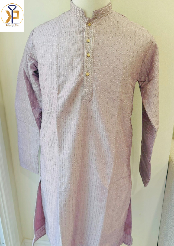 KPD5039 Lilac Heavy Work Kurta with Lining