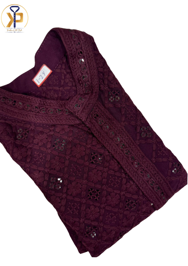 KPK7090 Maroon Kurta Pyjama 1-2yr