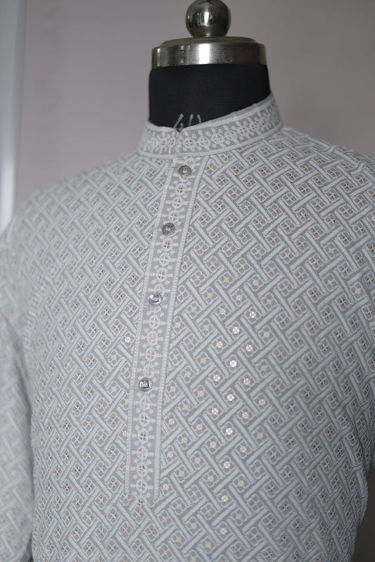 KPD4066 Plus Size Grey Kurta with Pyjama