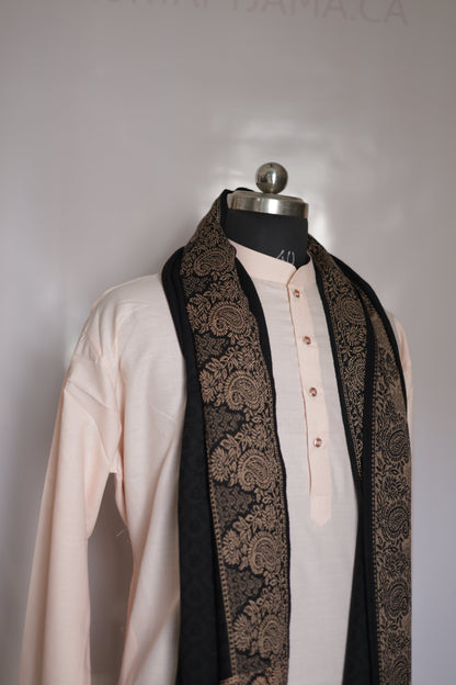 KPD4070 Plus Size Plain Peach Kurta with Pyjama