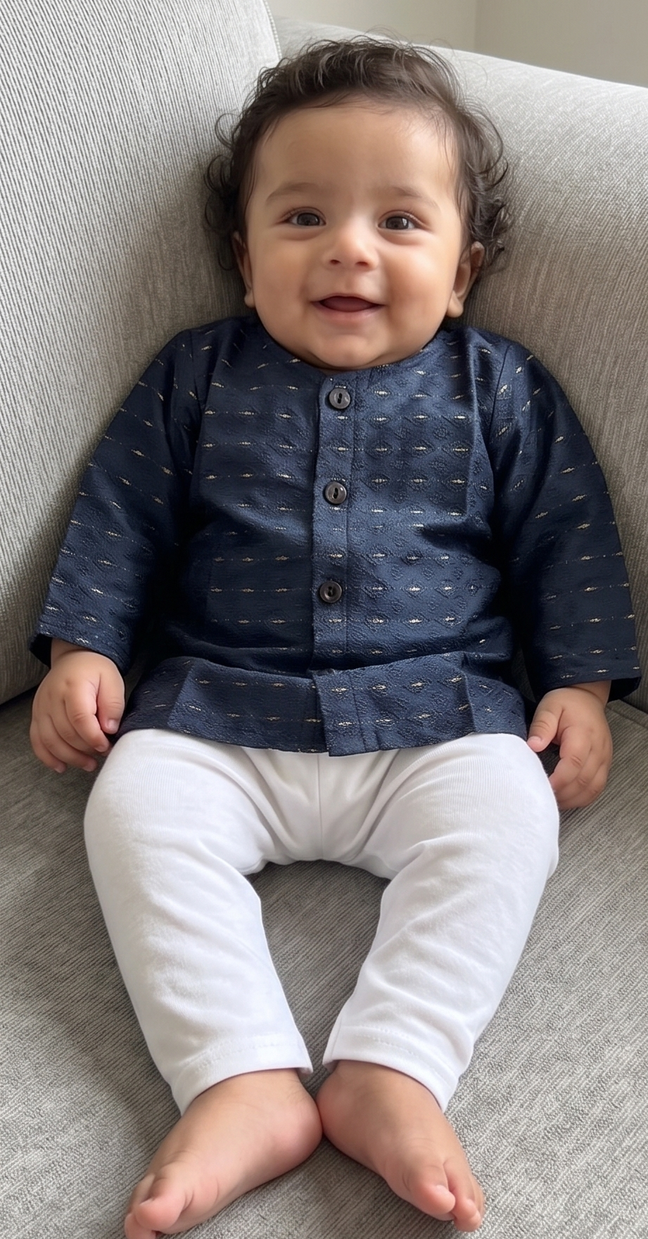 KPK2015 Navy Blue Kurta Pyjama Set