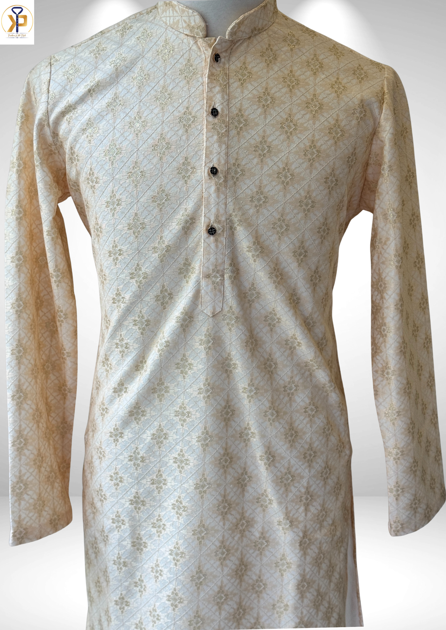 light peach kurta pyjama