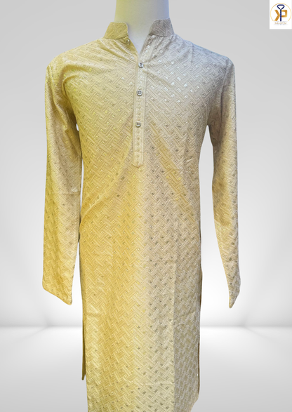 KPD6150 Golden Sequence Kurta Pyjama Set