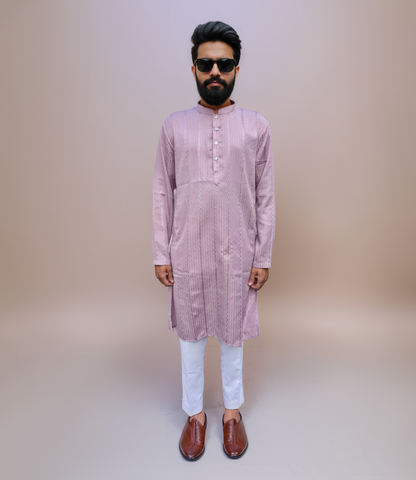 KPD6162 Lilac Cotton Kurta Pyjama Set