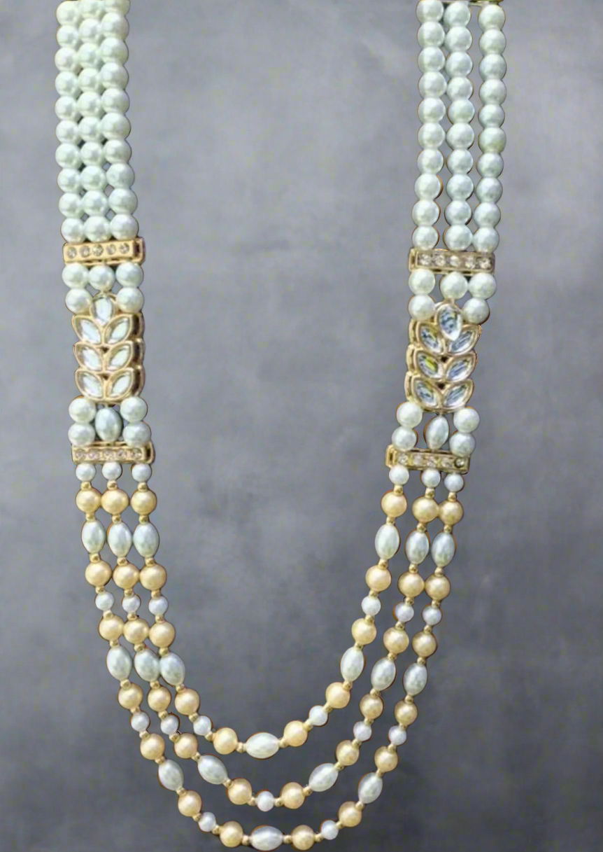 KPM0002 Gold and White Mala - Kurtapyjama.ca