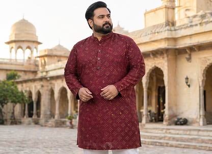 KPD4002 Maroon Heavy Designer Wear With Lining