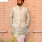 light green kurta and nehru jacket