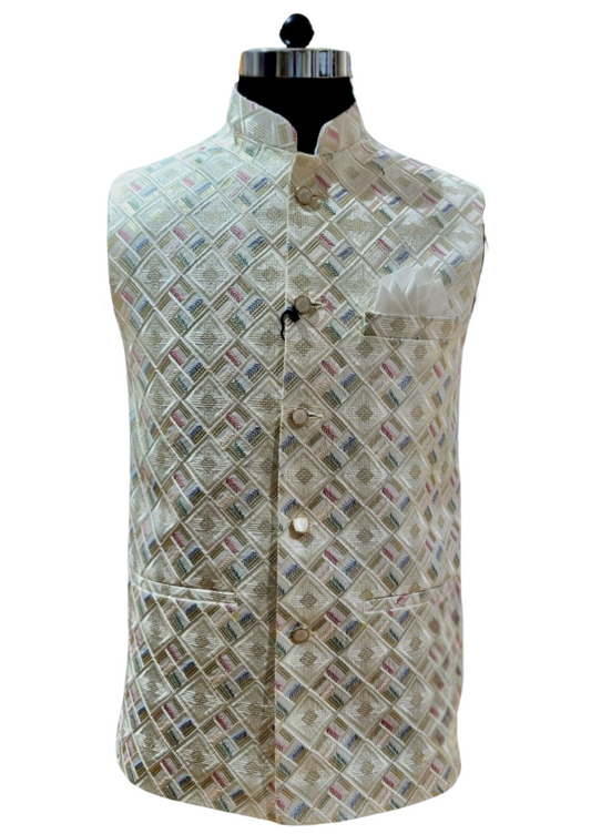 KPJ7001 Designer Nehru Jacket For Men (koti)