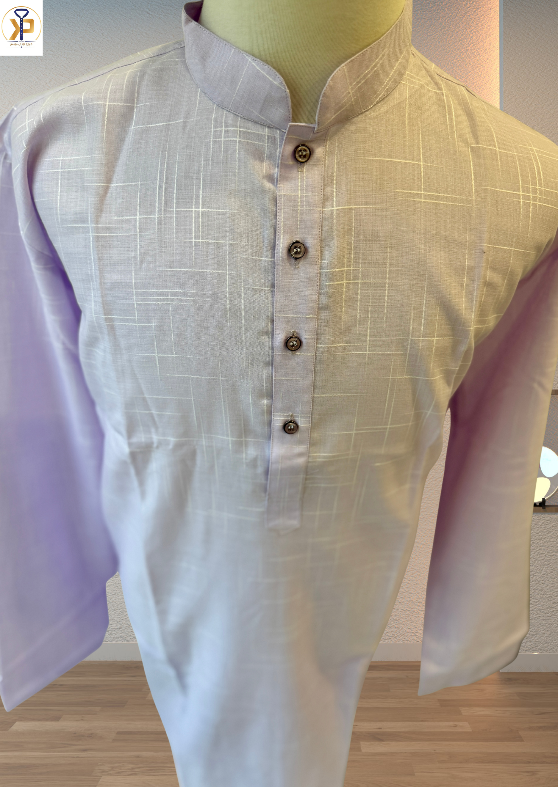 Cotton Lavender Plus Size Kurta Pyjama