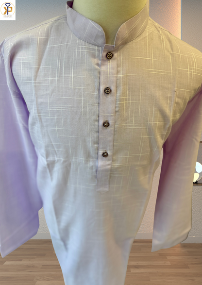 Cotton Lavender Plus Size Kurta Pyjama