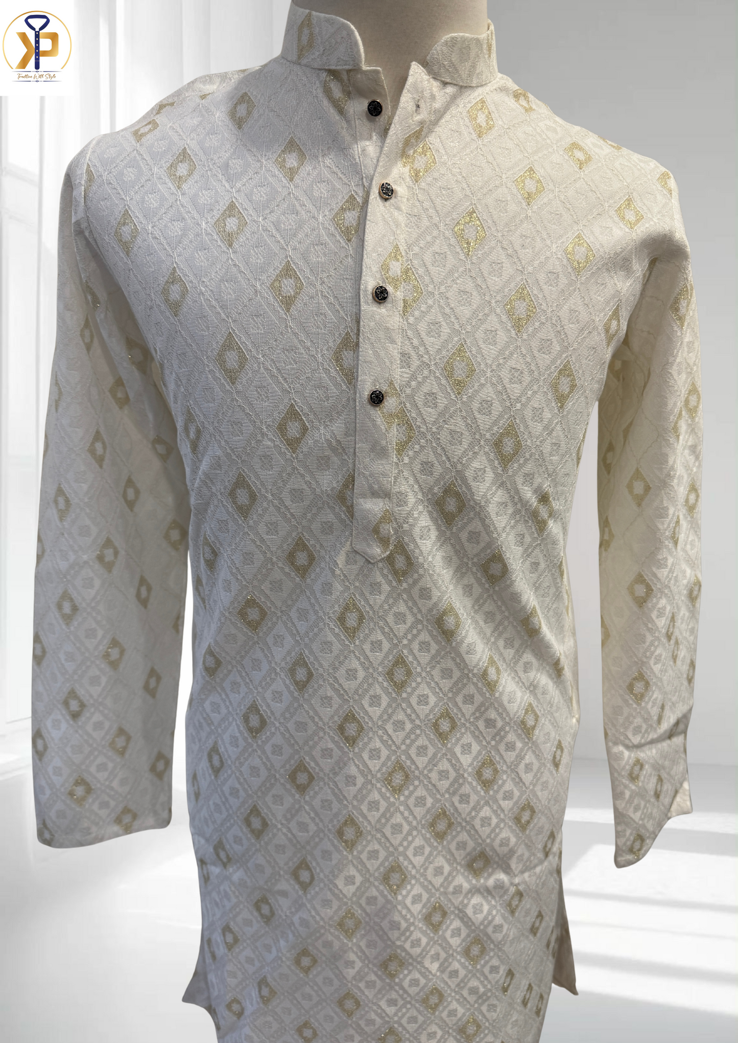 white designer kurta pyjama