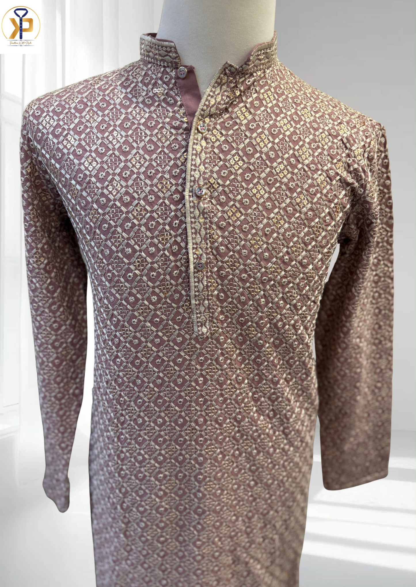 dusty pink kurta pyjama set 