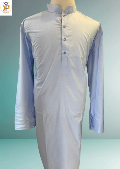 plus size light blue kurta pyjama
