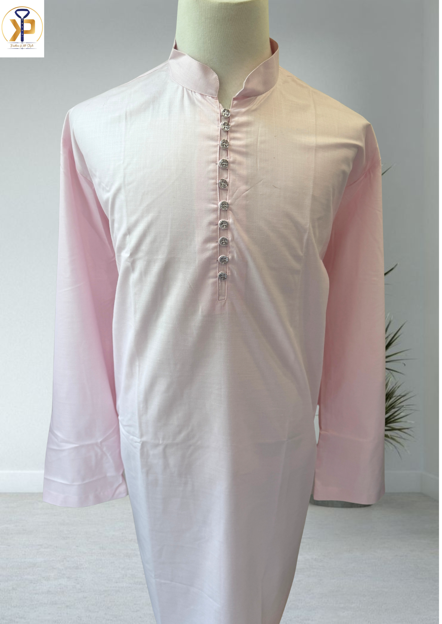plain pink plus size kurta pyjama
