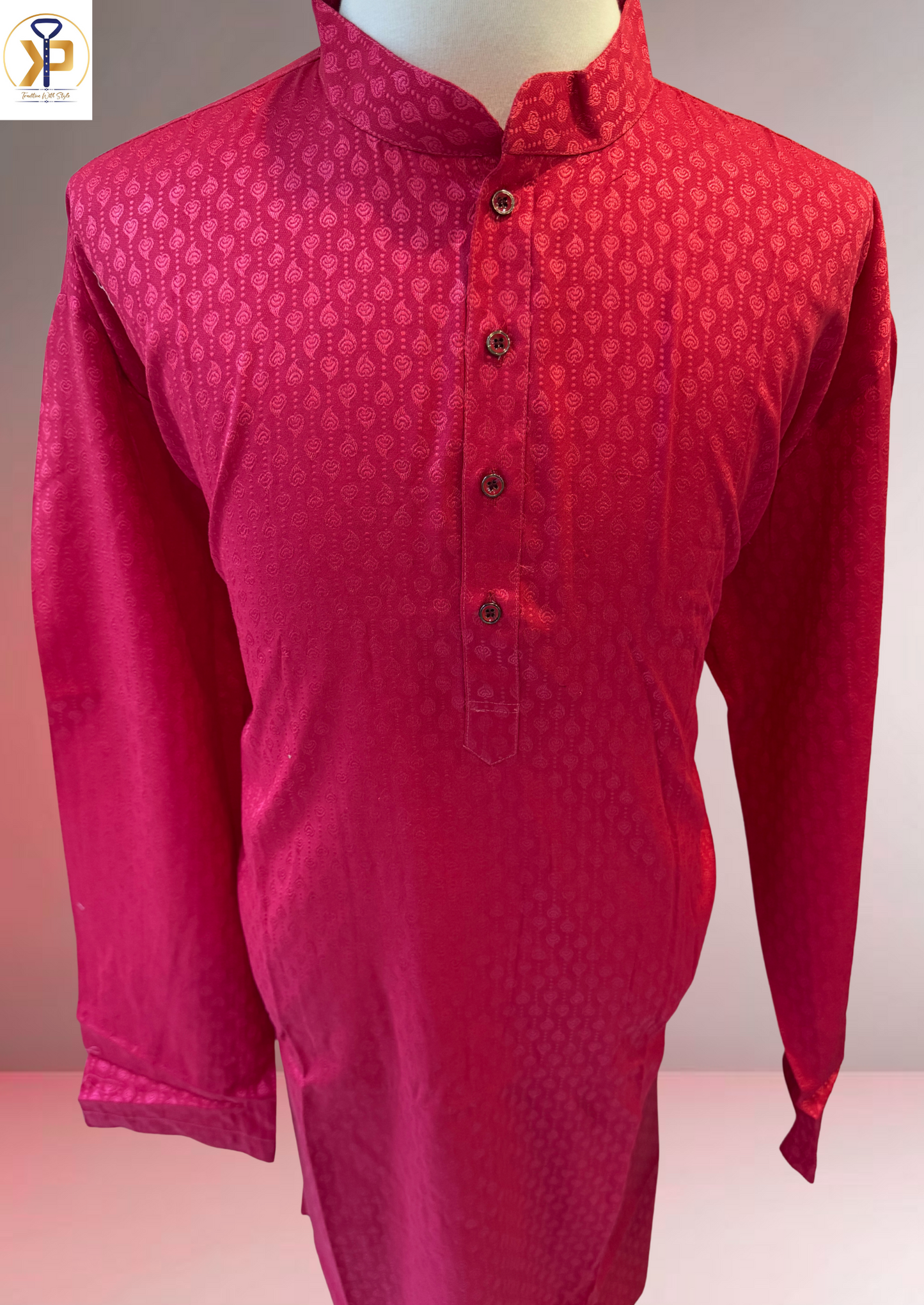 plus size red kurta pyjama
