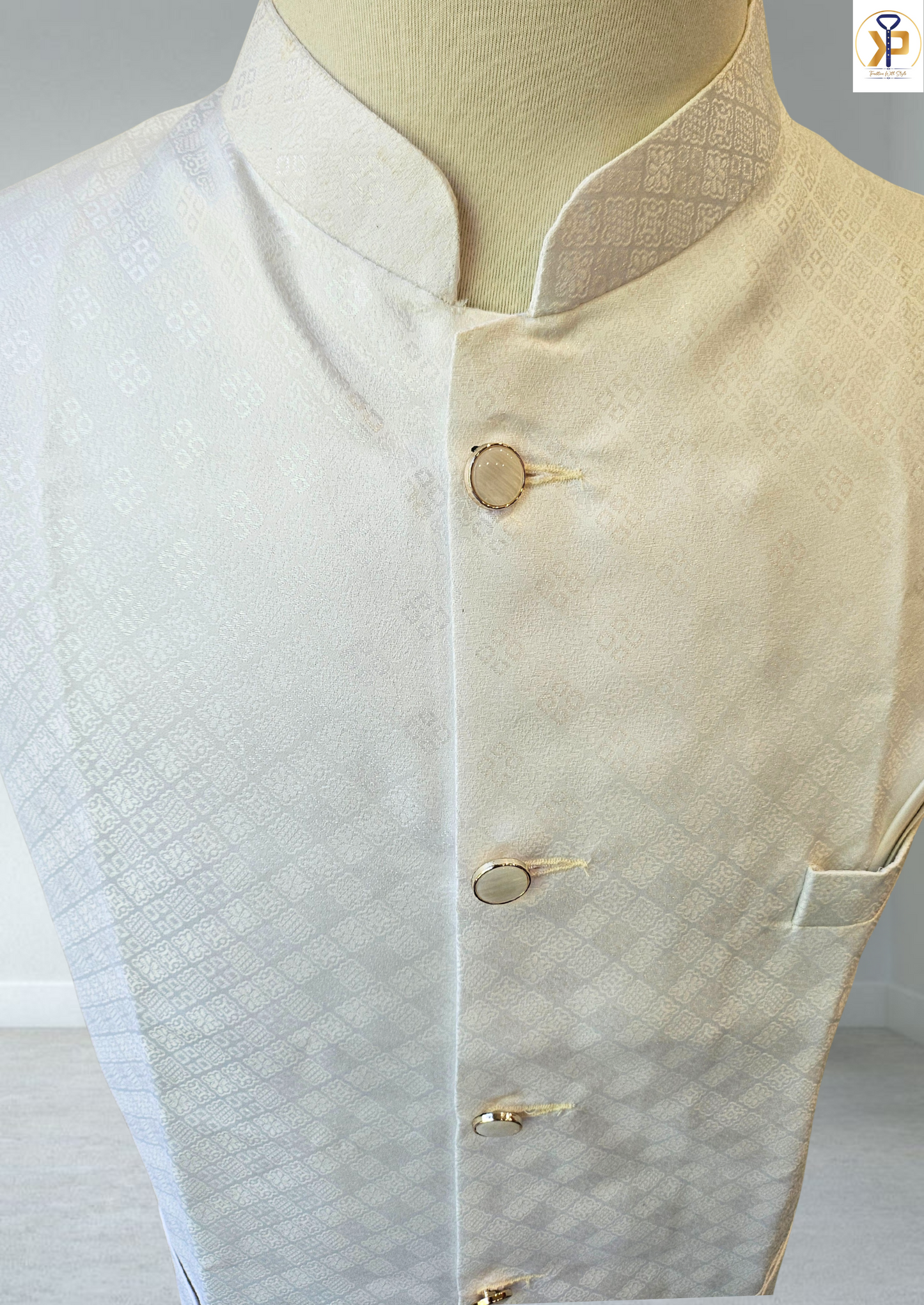ivory cream nehru jacket