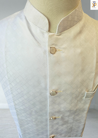 ivory cream nehru jacket