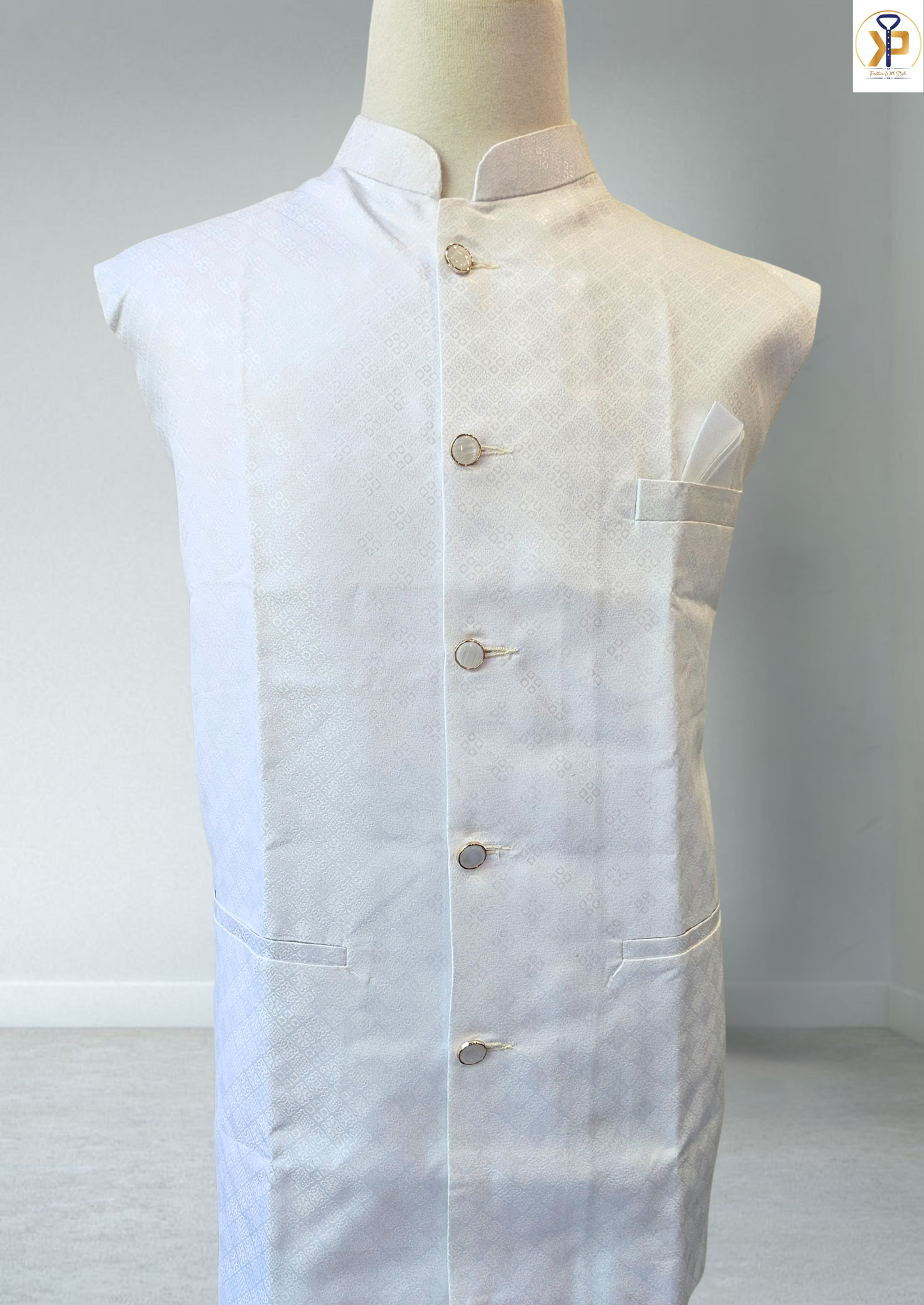 ivory nehru jacket for men