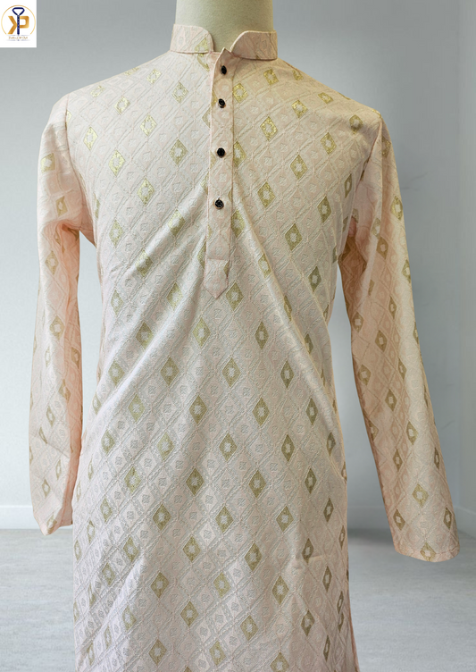 baby pink kurta pyjama for men
