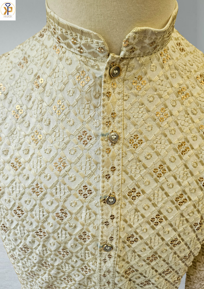 ivory kurta pyjama set