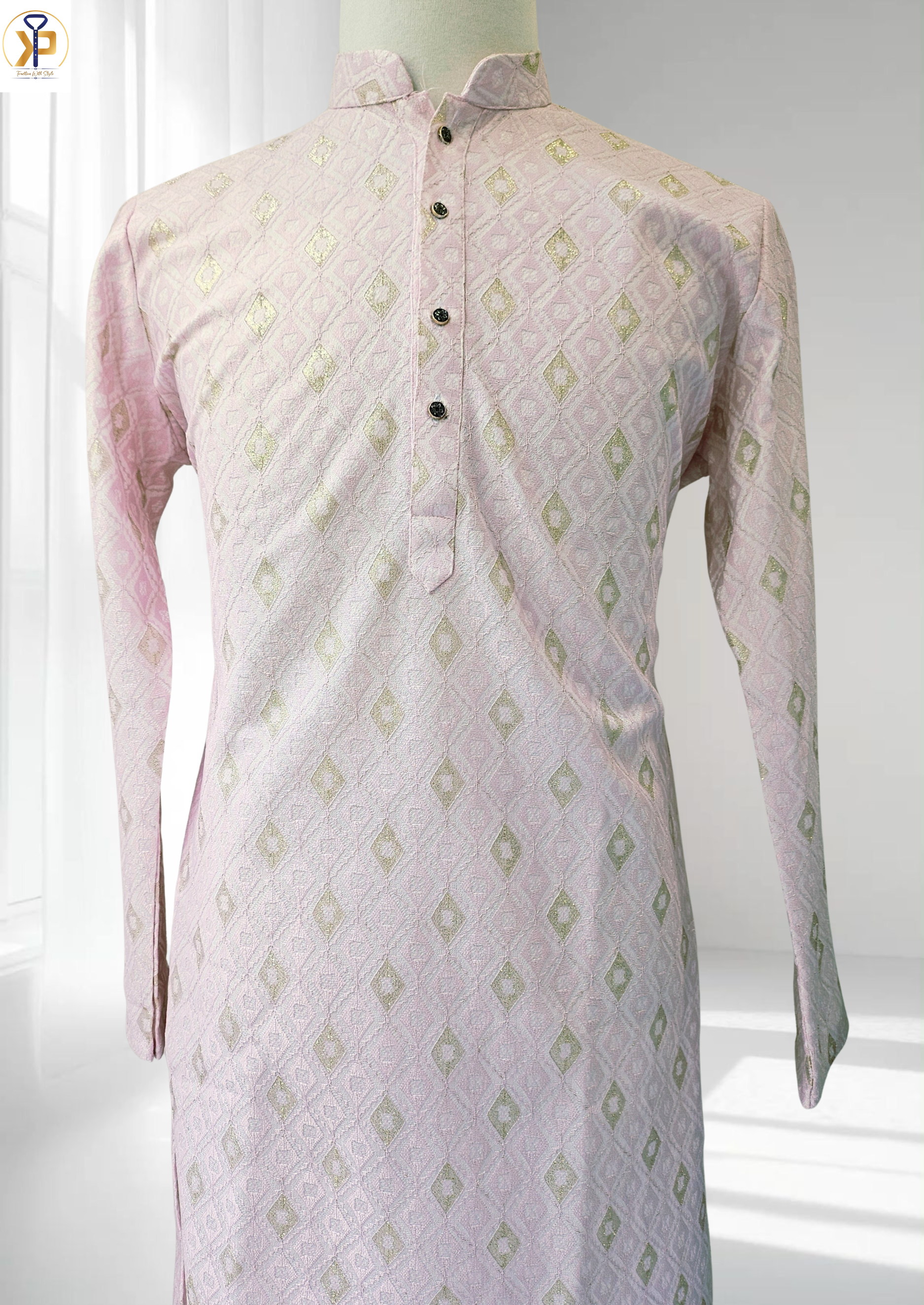 dark pink kurta pyjama for men