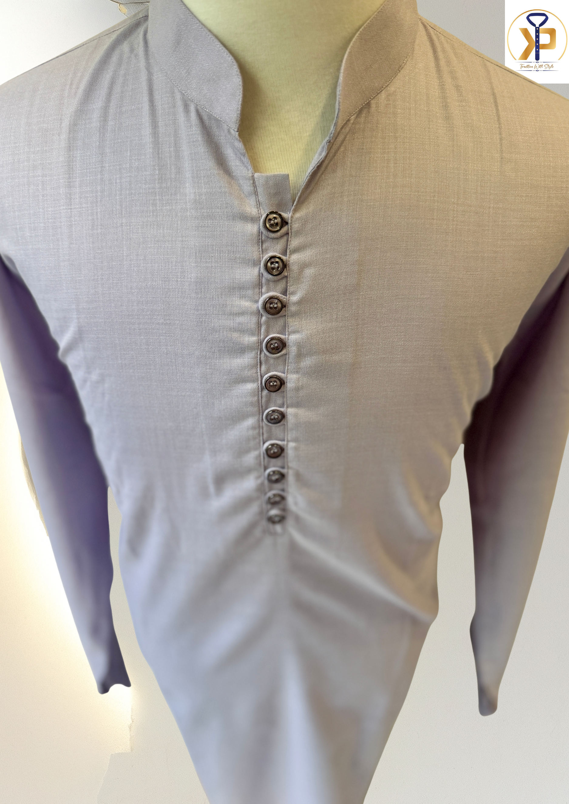 KPD5238 Lavender Plain Plus Size Kurta Pyjama - Kurtapyjama.ca