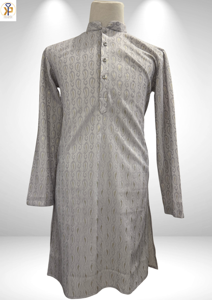 grey fizing kurta pyjama set
