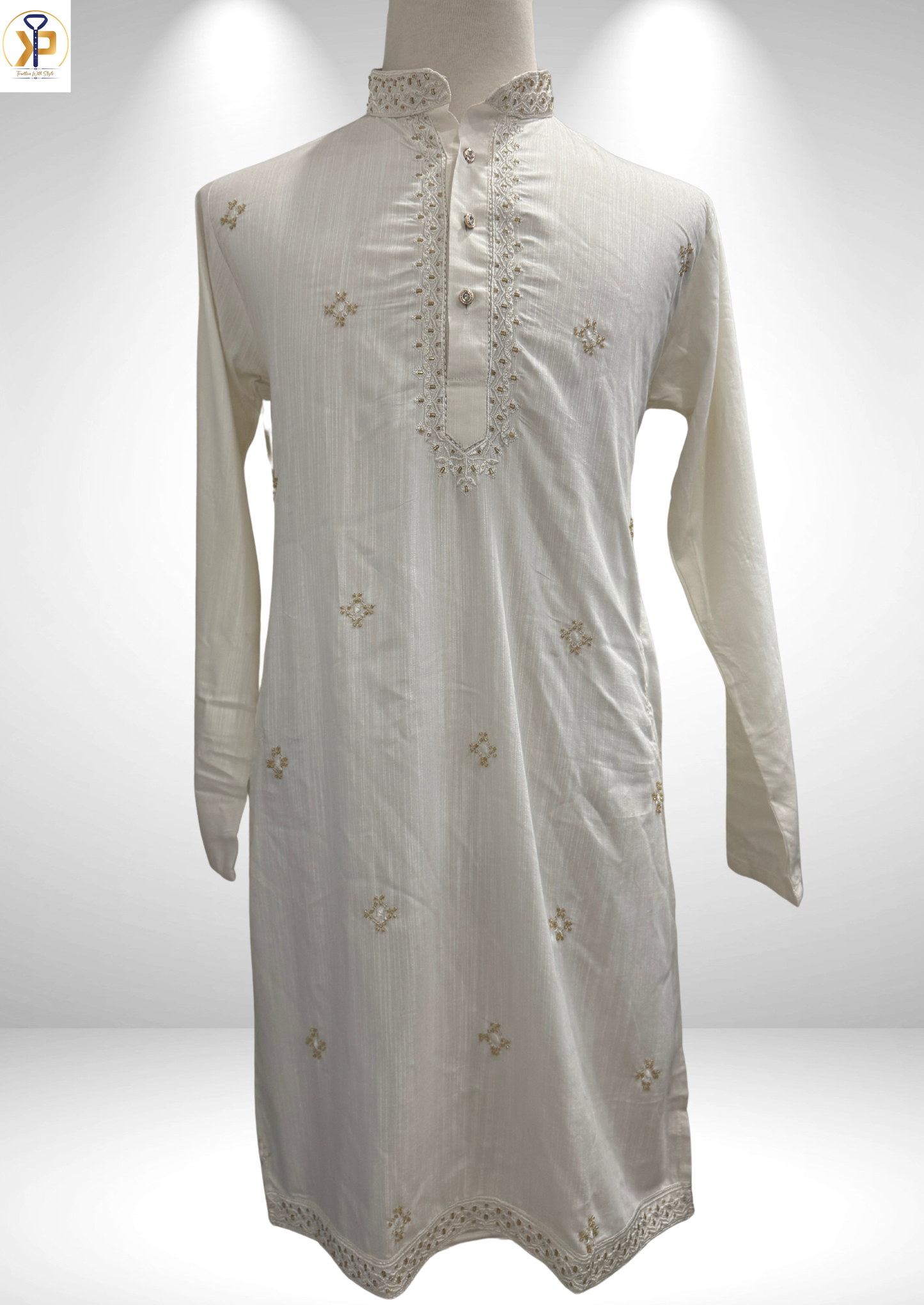 White kurta pyjama set