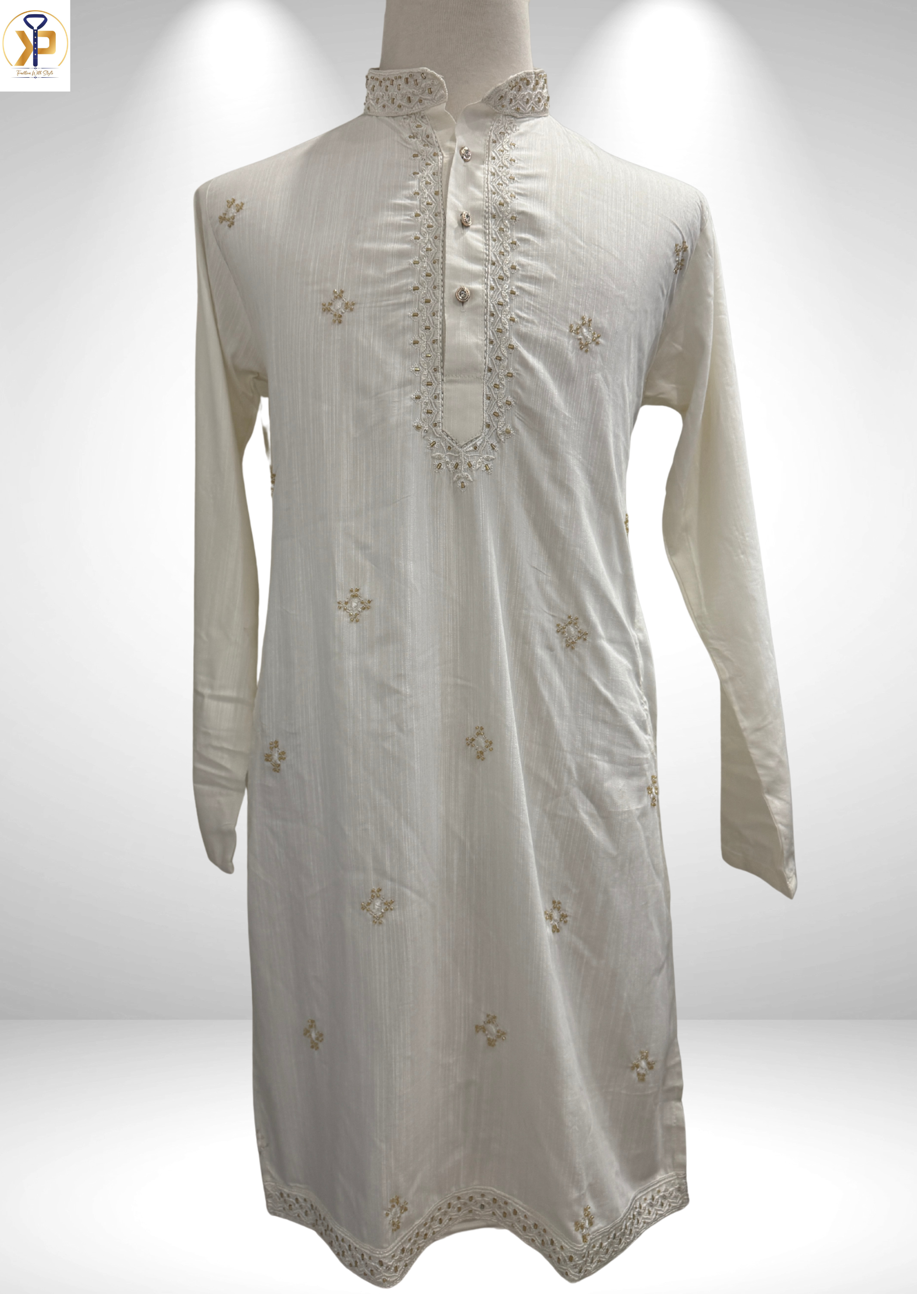 White kurta pyjama set