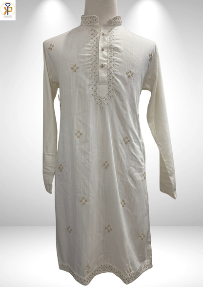 White kurta pyjama set