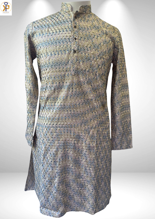 multicolor kurta pyjama set