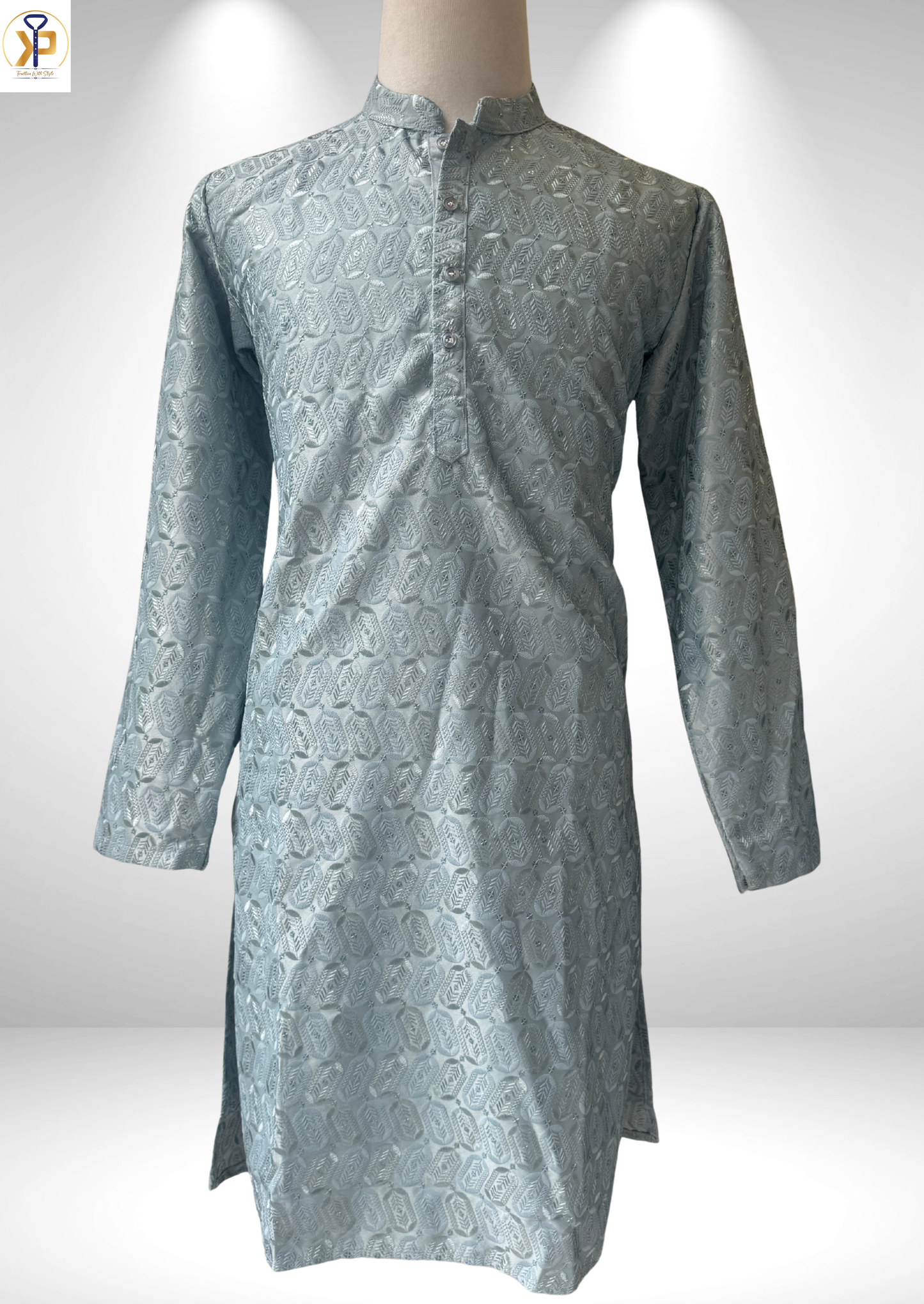 light icy blue kurta pyjama
