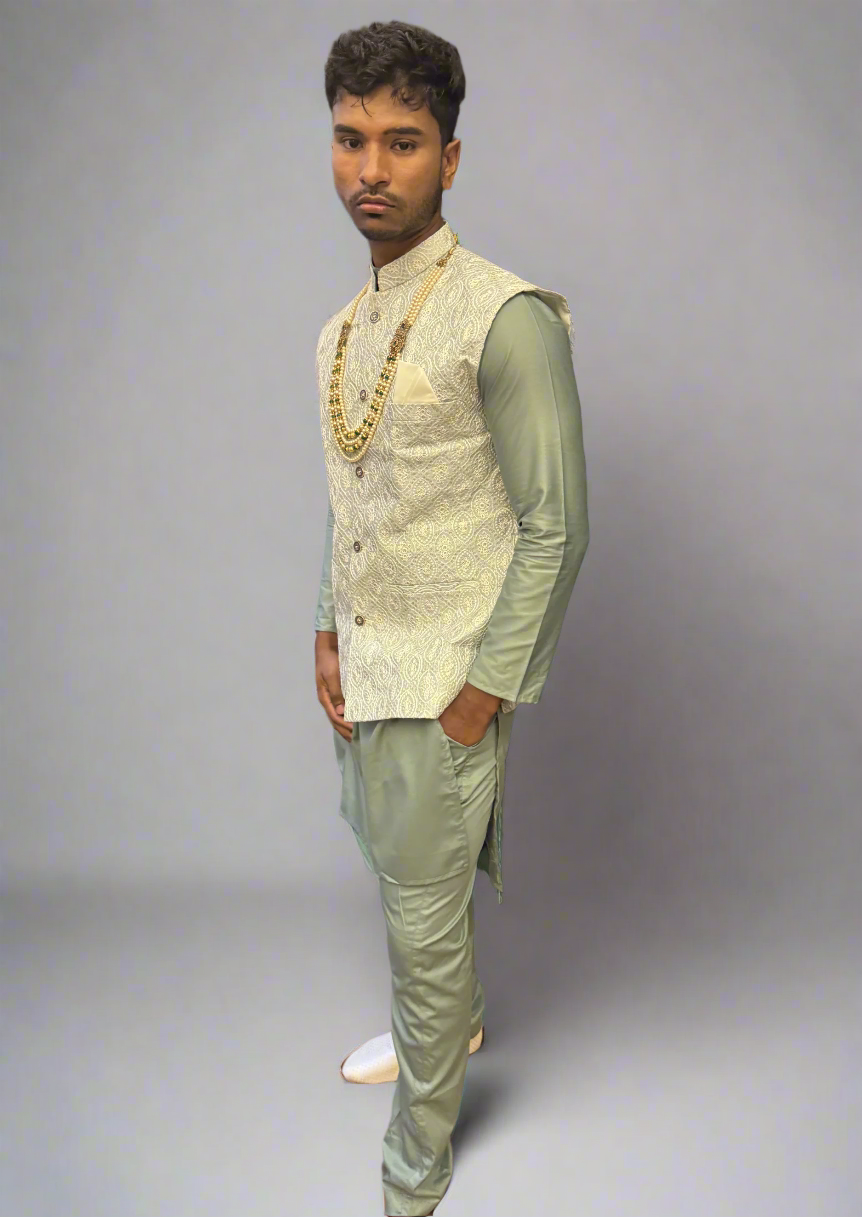 KPJ7059 Designer Nehru Jacket Set - Kurtapyjama.ca