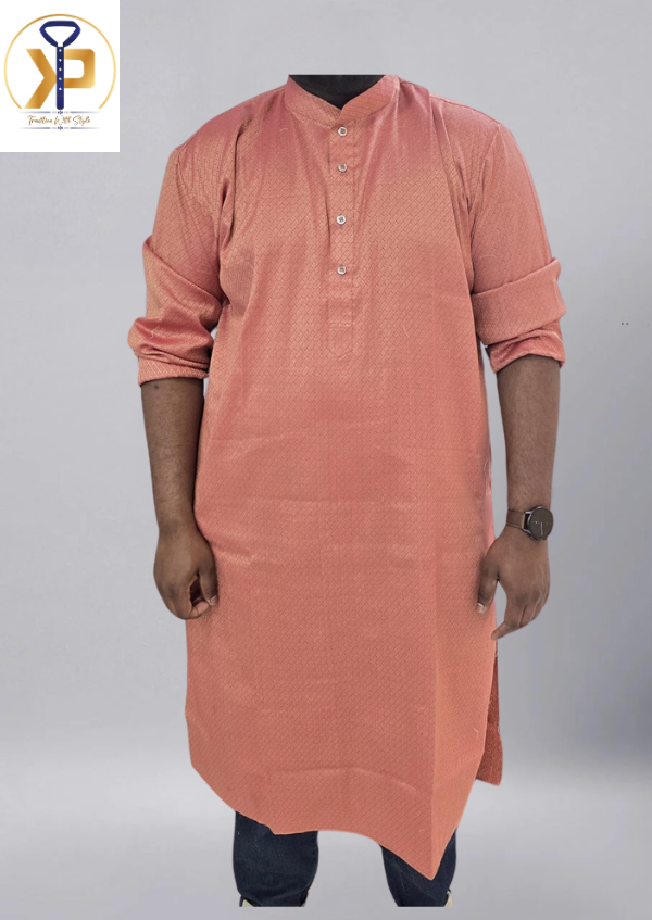 plus size peach kurta pyjama