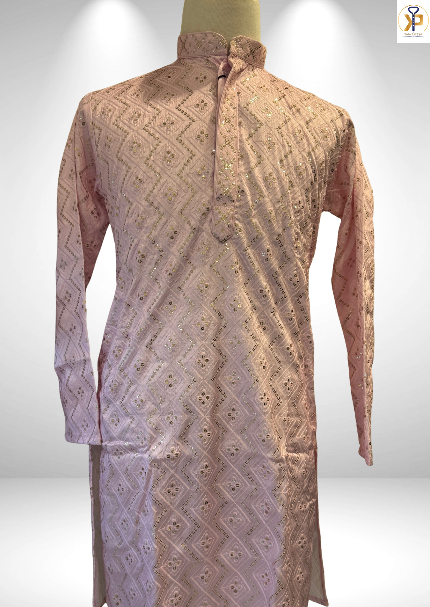 KPD6148 Pink Sequence Kurta Pyjama Set