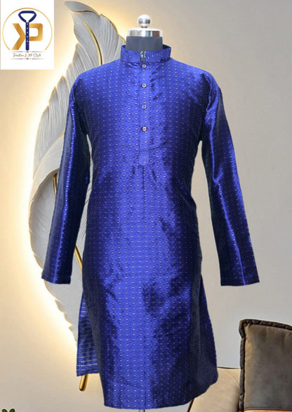 blue plus size kurta pyjama