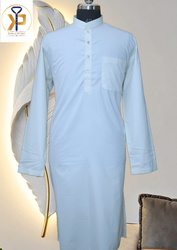 KPD1053 Plain Cream Plus Size Kurta Pyjama