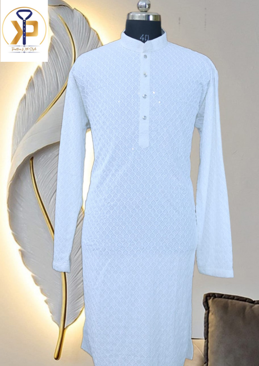 Kurta pajama white design for man 2019 sale