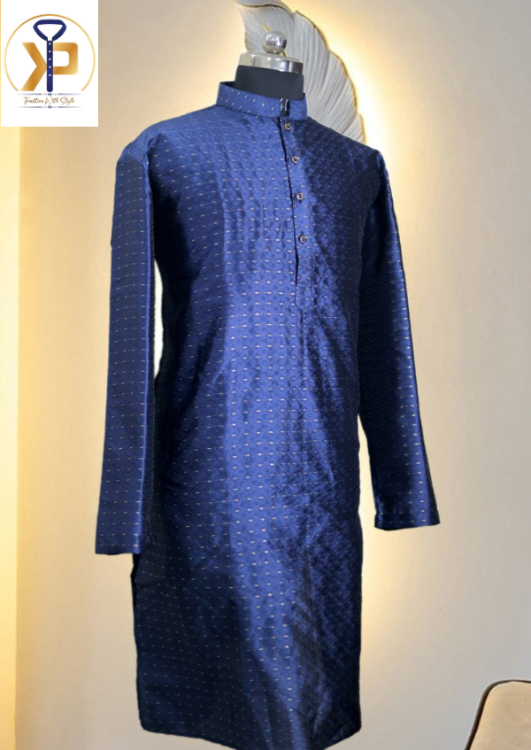 navy blue plus size kurta pyjama