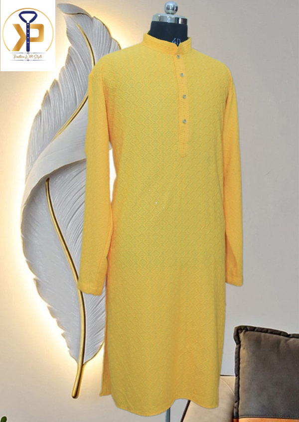 yellow plus size kurta pyjama