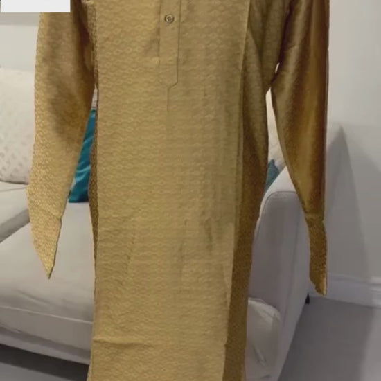 golden plus size kurta pyjama