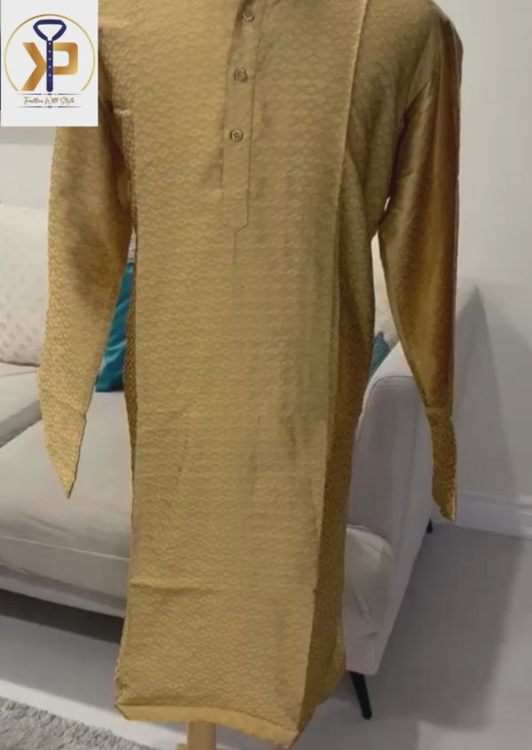 golden plus size kurta pyjama