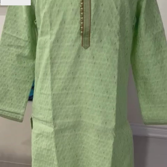 light green kurta pyjama