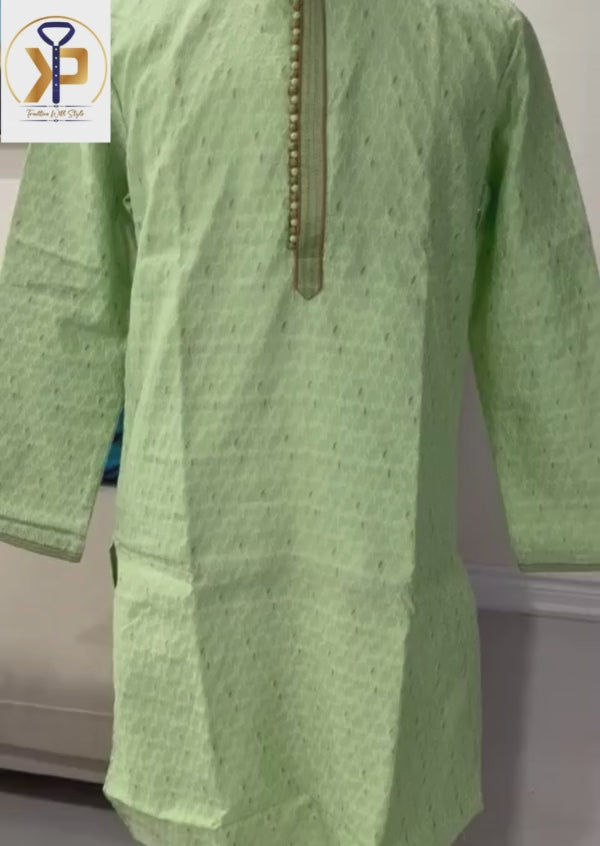 light green kurta pyjama