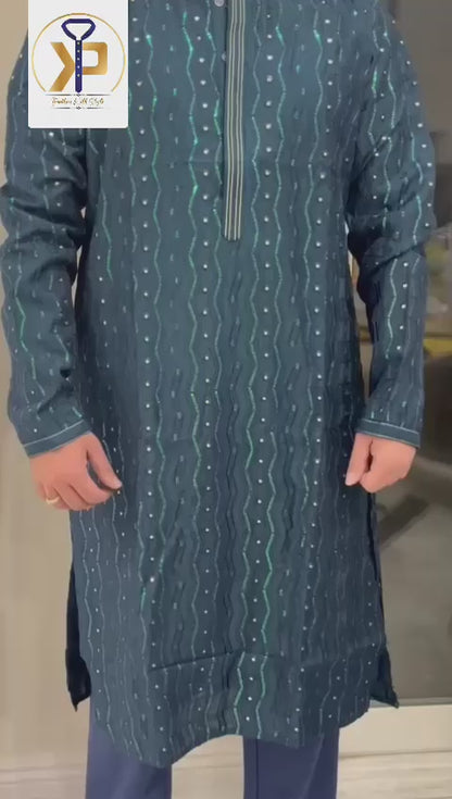 embroidered kurta pyjama set